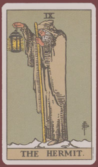 'The Hermit' tarot card